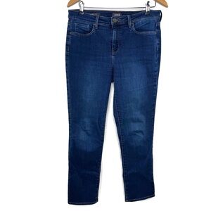NYDJ Women's Classic Blue Straight Leg Jeans Sheri Slim Cut size 10